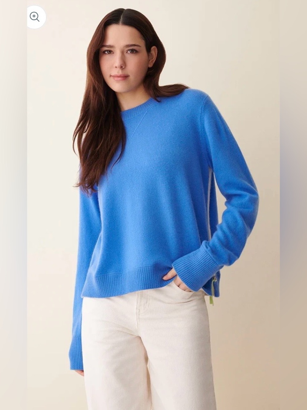 & Isla Amelia Neptune Cashmere Side Zip Sweater